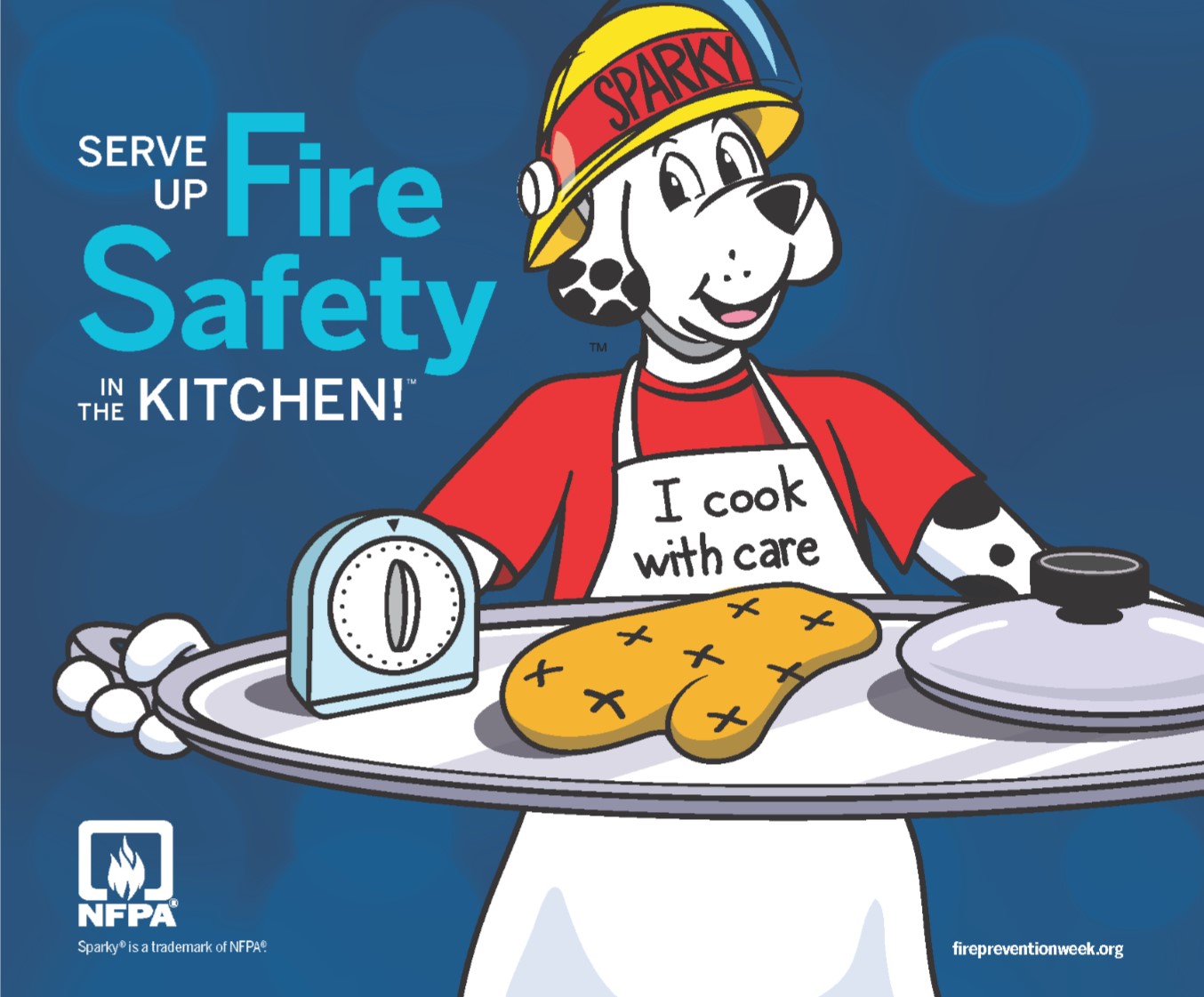 Fire Prevention Week 2020 Sparky in the Kitchen